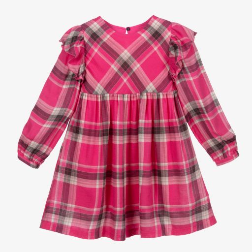 Mayoral-Pink & Grey Check Dress | Childrensalon Outlet
