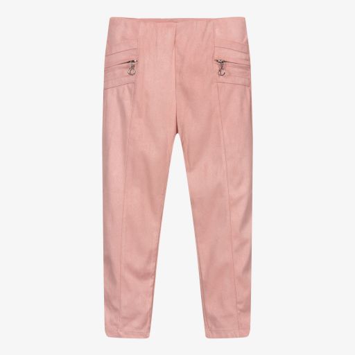 Mayoral-Pink Suedette Leggings | Childrensalon Outlet