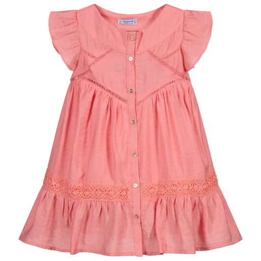 Mayoral-Pink Viscose Dress | Childrensalon Outlet