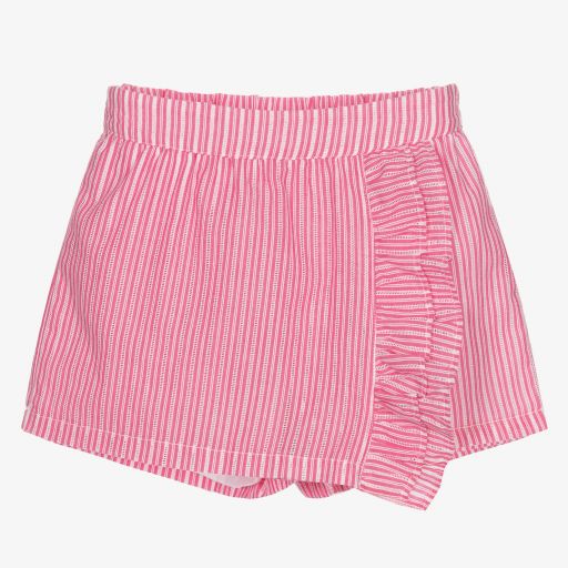 Mayoral-Pink & White Stripe Skort | Childrensalon Outlet