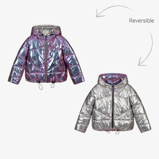 Mayoral-Purple Reversible Jacket  | Childrensalon Outlet
