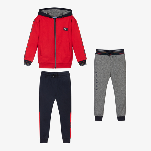 Mayoral-Red, Blue & Grey Tracksuit | Childrensalon Outlet