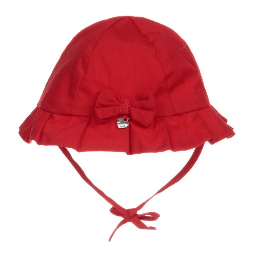 Mayoral Newborn-قبعة قطن لون أحمر للمولودات | Childrensalon Outlet