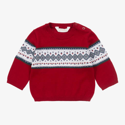 Mayoral-Красный свитер из хлопка и шерсти | Childrensalon Outlet
