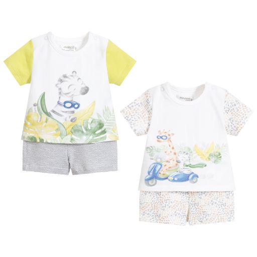 Mayoral Newborn-T-Shirts & Shorts Set (2 Pack) | Childrensalon Outlet