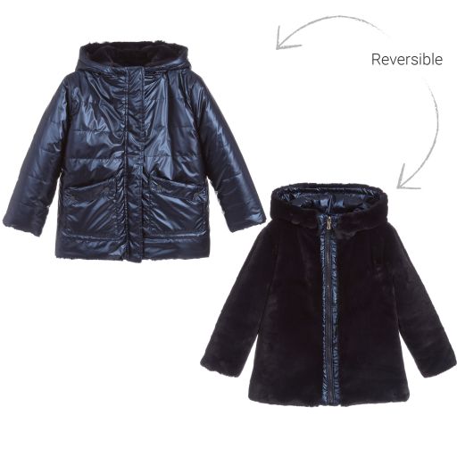 Mayoral-Teen Blue Reversible Coat | Childrensalon Outlet