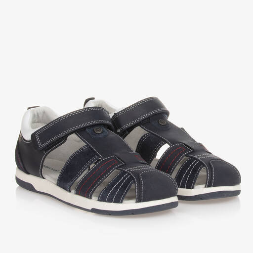 Mayoral-Teen Boys Blue Velcro Sandals | Childrensalon Outlet
