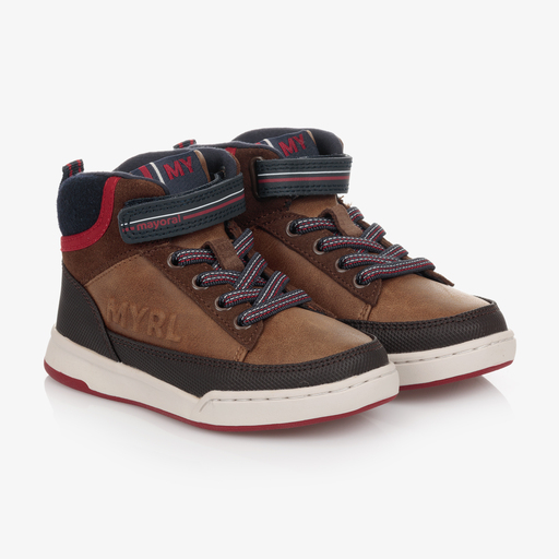 Mayoral-Teen Boys Brown Trainers | Childrensalon Outlet