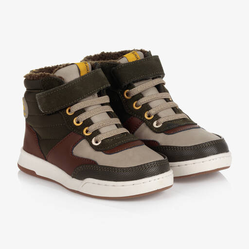 Mayoral-Teen Boys Green High-Top Trainers | Childrensalon Outlet
