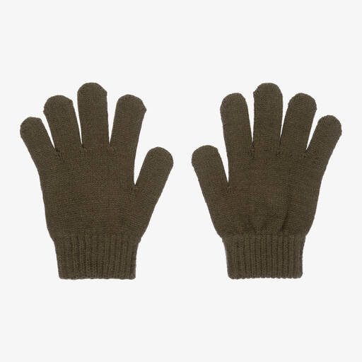 Mayoral-Teen Boys Green Knitted Gloves | Childrensalon Outlet