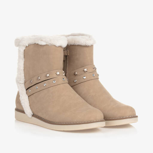Mayoral-Teen Girls Beige Faux Suede Boots | Childrensalon Outlet
