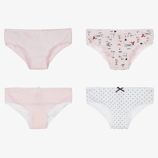 Mayoral-Teen Girls Pink Cotton Knickers (4 Pack) | Childrensalon Outlet