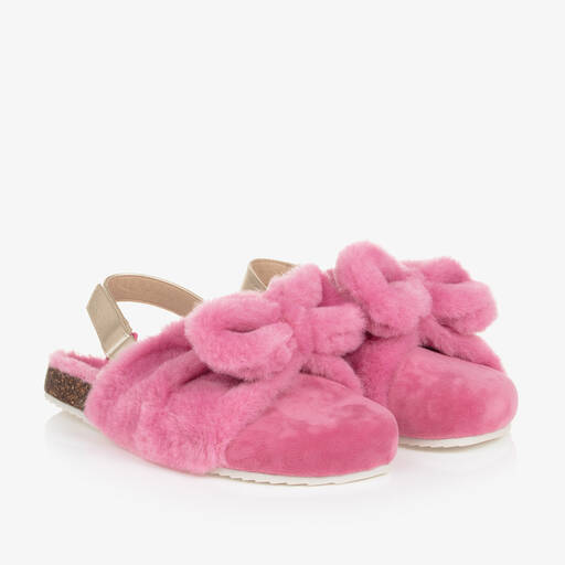 Mayoral-Розово-золотистые тапочки из искусственного меха | Childrensalon Outlet