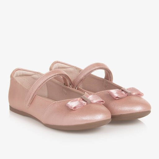 Mayoral-Teen Girls Pink Shimmery Ballerina Pumps | Childrensalon Outlet