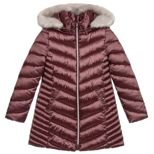 Mayoral-Teen Pink Hooded Puffer Coat | Childrensalon Outlet