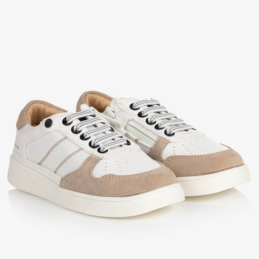 Mayoral-Teen White & Beige Trainers | Childrensalon Outlet