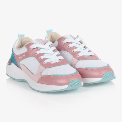 Mayoral-Teen White Mesh Trainers | Childrensalon Outlet