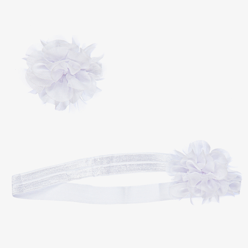 Mayoral Newborn-White Headband Set  | Childrensalon Outlet