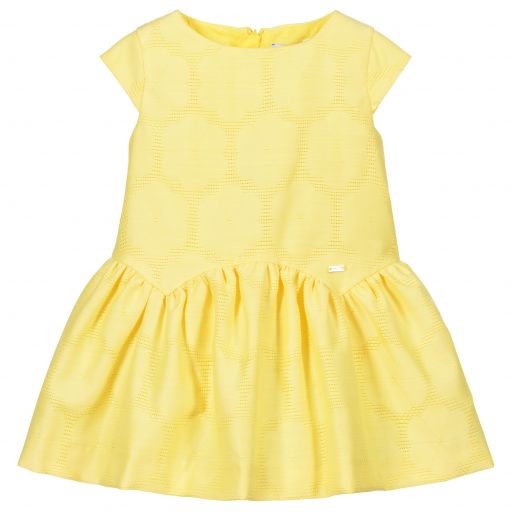 Mayoral-Yellow Floral Baby Dress | Childrensalon Outlet