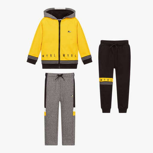 Mayoral-Yellow & Grey Tracksuit 3 Piece | Childrensalon Outlet