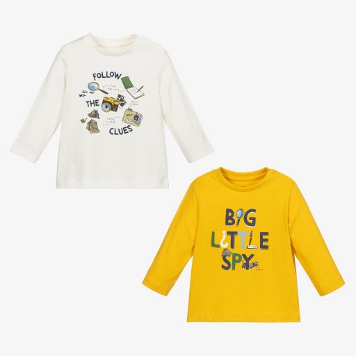 Mayoral-Yellow & Ivory Tops (2 Pack) | Childrensalon Outlet