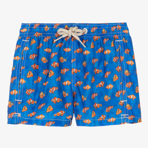 MC2 Saint Barth-Boys Blue Clownfish Swim Shorts | Childrensalon Outlet