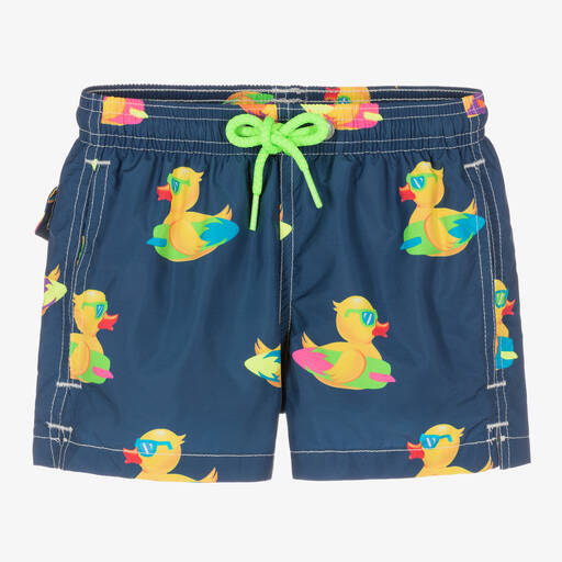 MC2 Saint Barth-Boys Blue & Yellow Duck Swim Shorts | Childrensalon Outlet