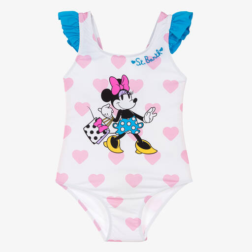 MC2 Saint Barth-Girls Ivory Disney Heart Swimsuit | Childrensalon Outlet