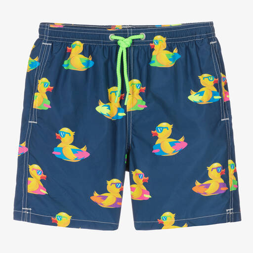 MC2 Saint Barth Kids patterned-jacquard jersey shorts - Blue