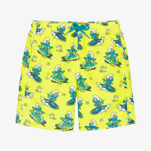MC2 Saint Barth-Teen Boys Neon Yellow Smurf Swim Shorts | Childrensalon Outlet