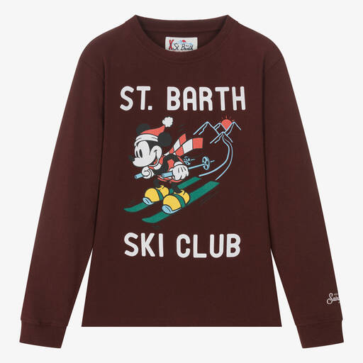 MC2 Saint Barth-Красный хлопковый топ Disney для подростков | Childrensalon Outlet