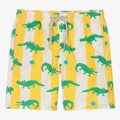 MC2 Saint Barth-Teen Boys Striped Crocodile Swim Shorts | Childrensalon Outlet