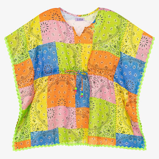 MC2 Saint Barth-Teen Girls Multicolour Bandana Print Kaftan | Childrensalon Outlet