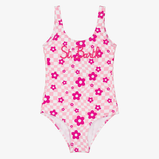 MC2 Saint Barth-Maillot de bain rose à carreaux ado | Childrensalon Outlet