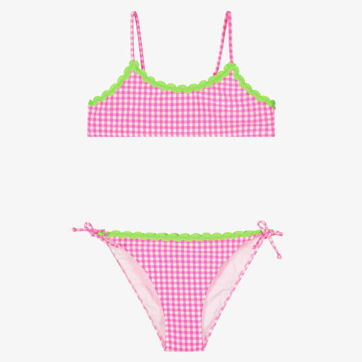 MC2 Saint Barth-Teen Girls Pink & White Gingham Bikini | Childrensalon Outlet