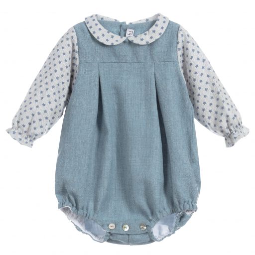 Mebi-Baby Girls Blue Shortie | Childrensalon Outlet