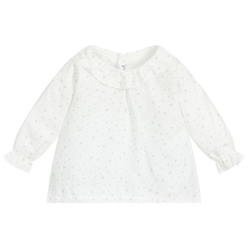 Mebi-Baby Girls Ivory Blouse | Childrensalon Outlet