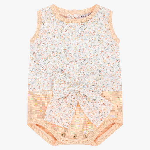 Mebi-Оранжево-белый песочник в цветочек | Childrensalon Outlet