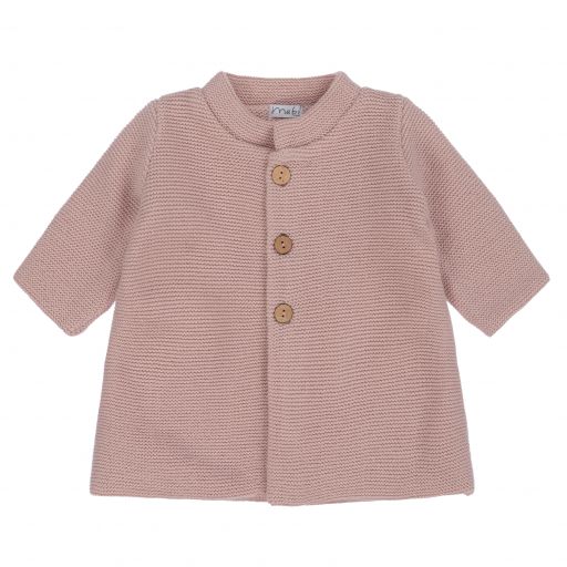 Mebi-Baby Girls Pink Knitted Coat | Childrensalon Outlet