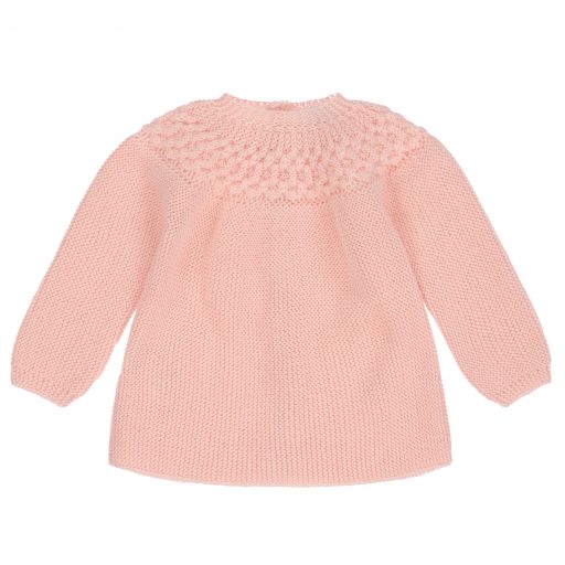 Mebi-Baby Girls Pink Knitted Jumper | Childrensalon Outlet