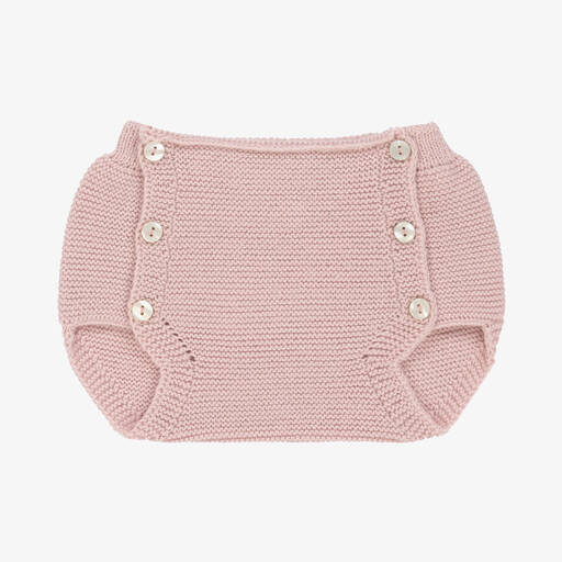 Mebi-Baby Girls Pink Knitted Shorts | Childrensalon Outlet