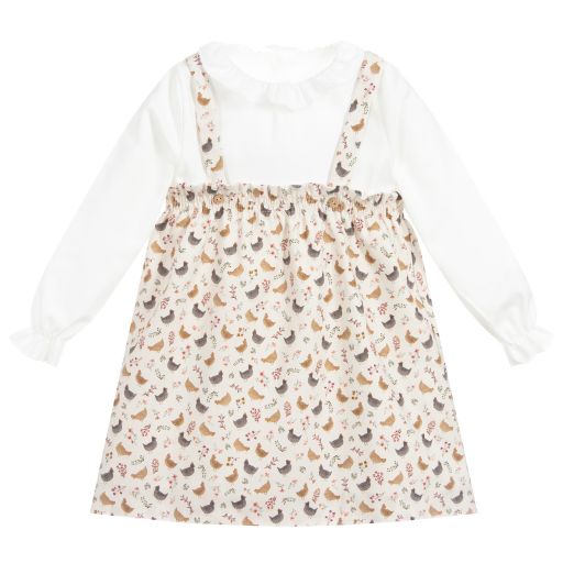Mebi-Beige Blouse & Skirt Set | Childrensalon Outlet