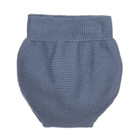 Mebi-Blue Knitted Baby Shorts | Childrensalon Outlet