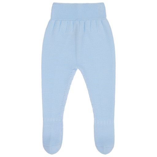 Mebi-Blue Knitted Baby Trousers | Childrensalon Outlet