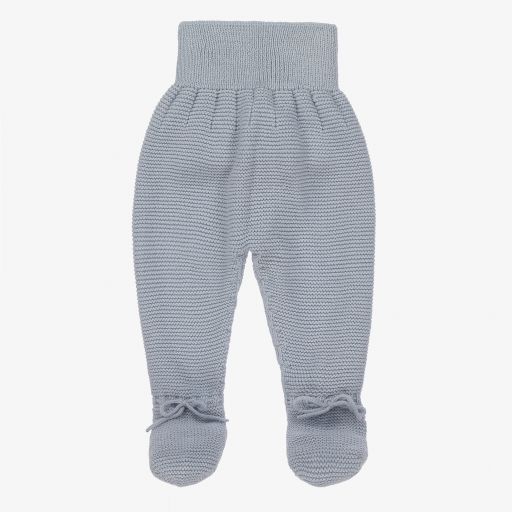 Mebi-Blue Knitted Baby Trousers | Childrensalon Outlet