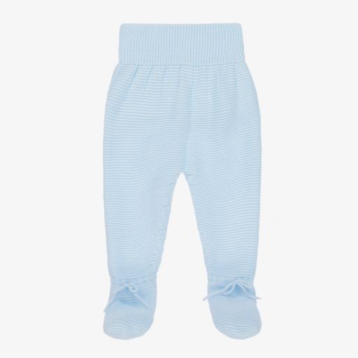 Mebi-Blue Knitted Baby Trousers | Childrensalon Outlet