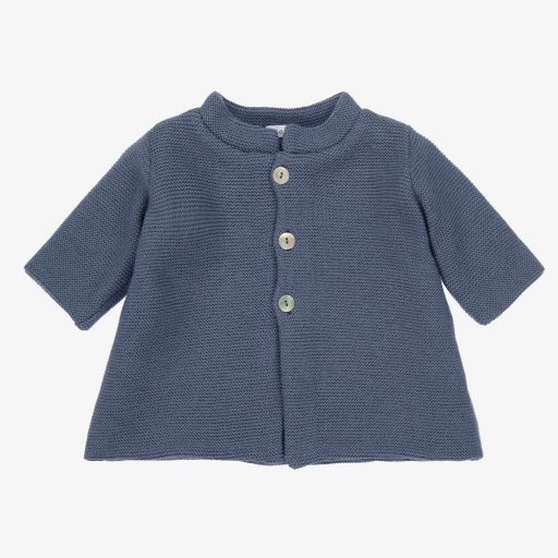 Mebi-Blue Knitted Coat | Childrensalon Outlet
