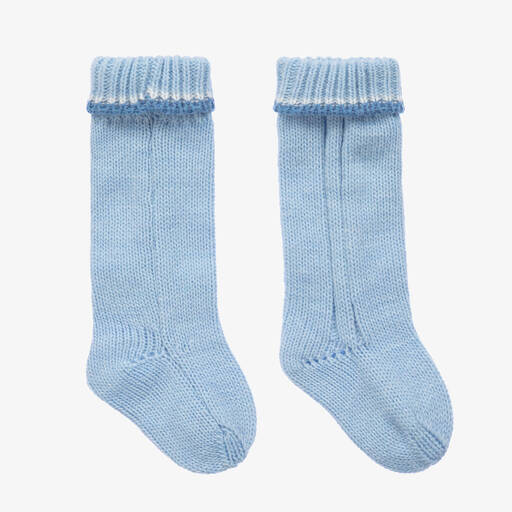 Mebi-Blue Merino Wool  Socks | Childrensalon Outlet