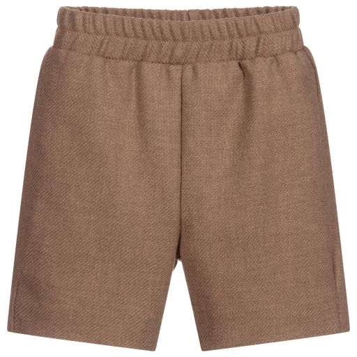 Mebi-Boys Brown Shorts | Childrensalon Outlet