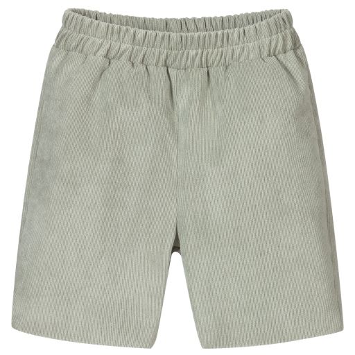 Mebi-Boys Green Corduroy Shorts | Childrensalon Outlet